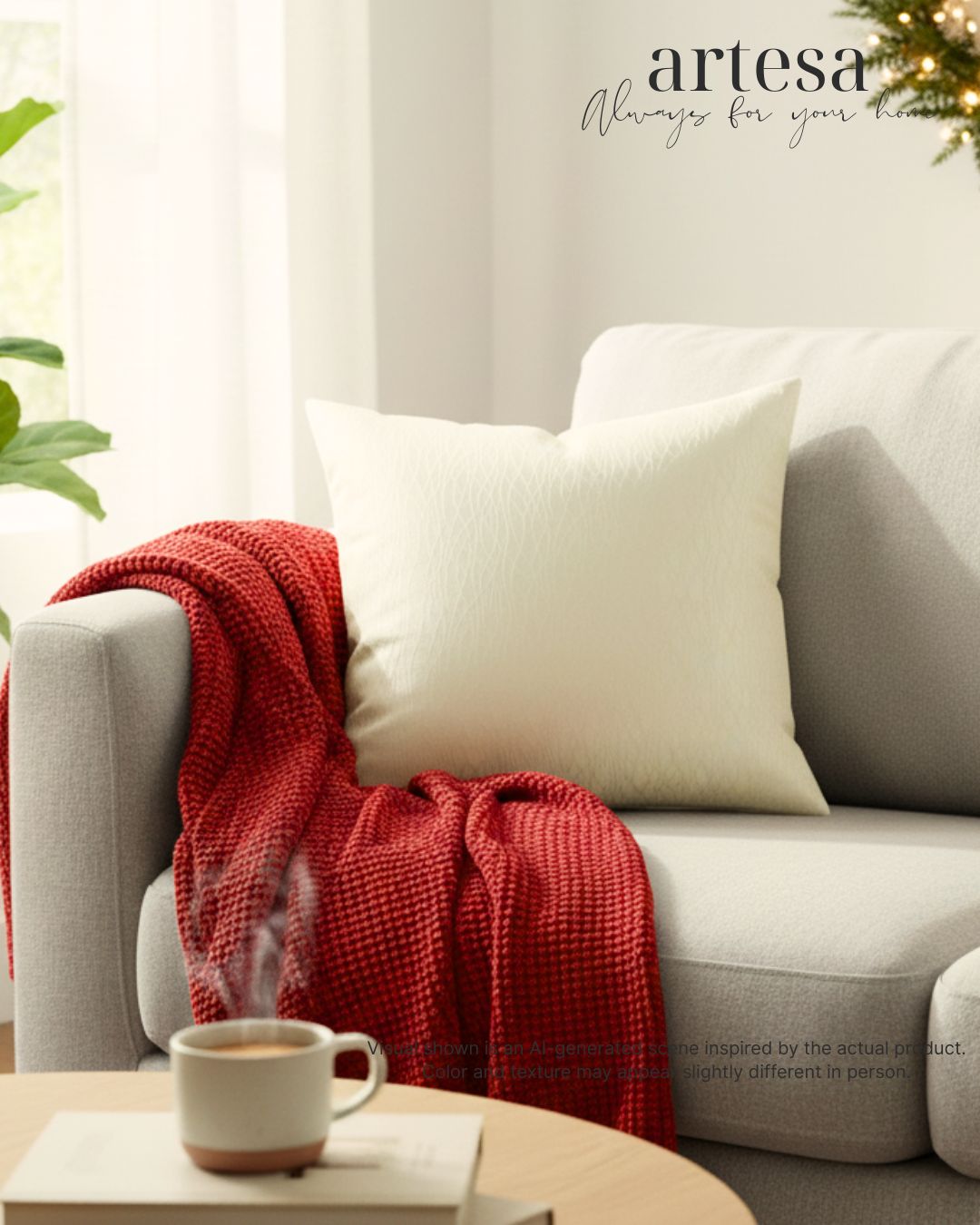 Artesa Premium Throw Pillow Covers | BROCADE PURITY