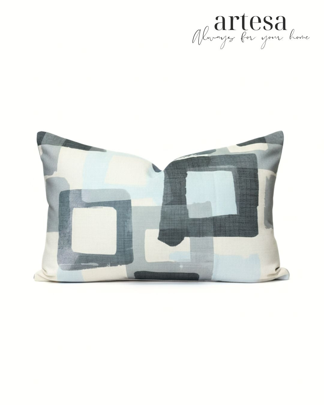 Artesa Premium Kindly Pillow Cover 12x20 | BROCADE IN DICE IN ICE