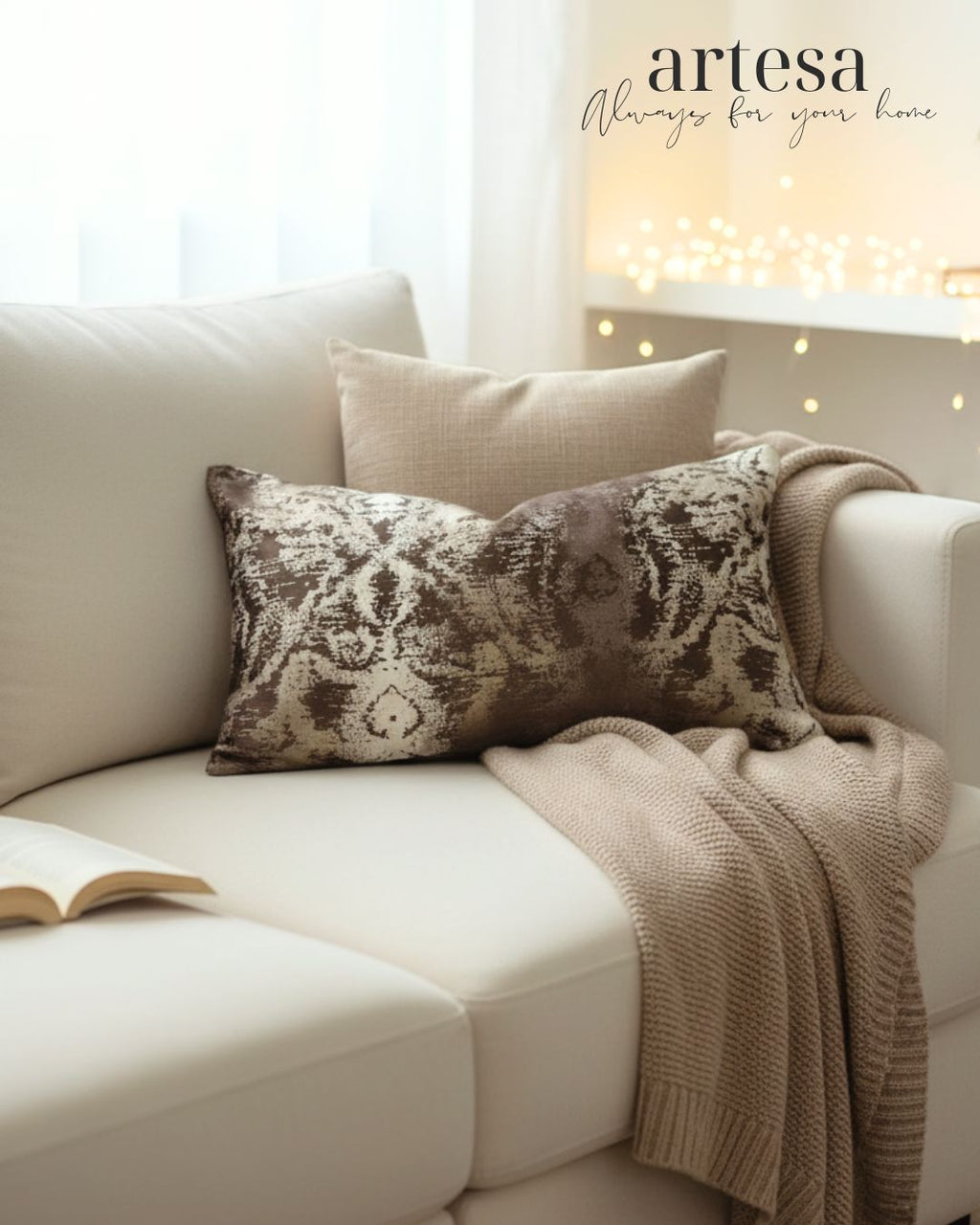 Artesa Premium Kindly Pillow Cover 12x20 | BROCADE IN MYRRH