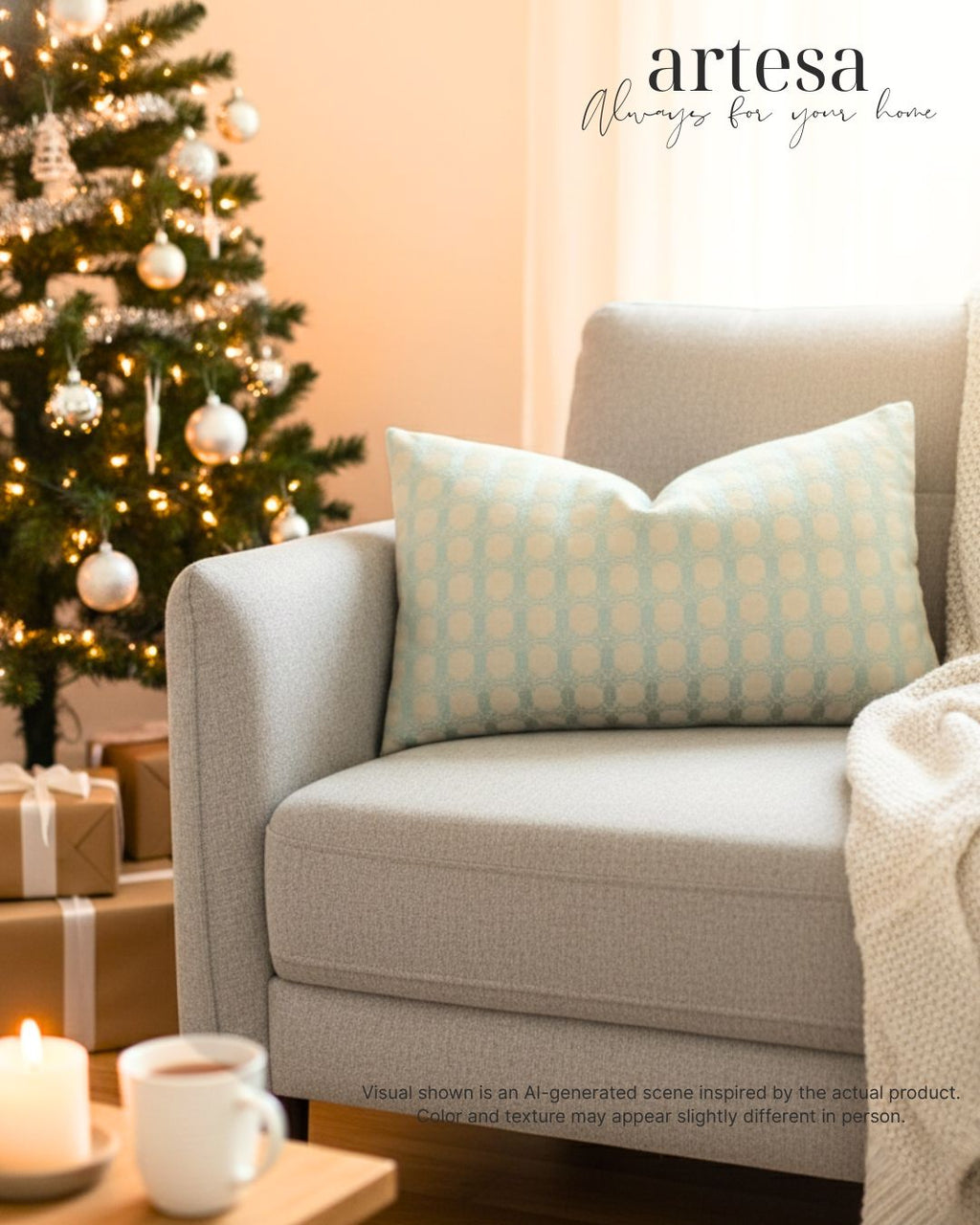 Artesa Premium Kindly Pillow Cover 12x20 | BROCADE JOY