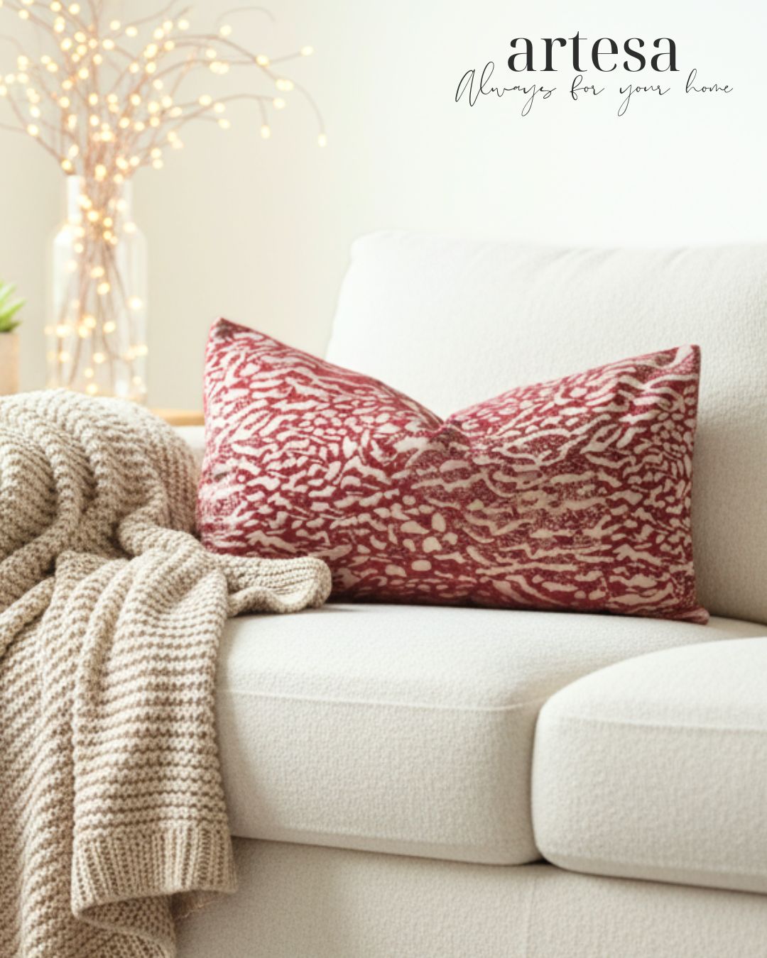 Artesa Premium Kindly Pillow Cover 12x20 | BROCADE IN FAITH