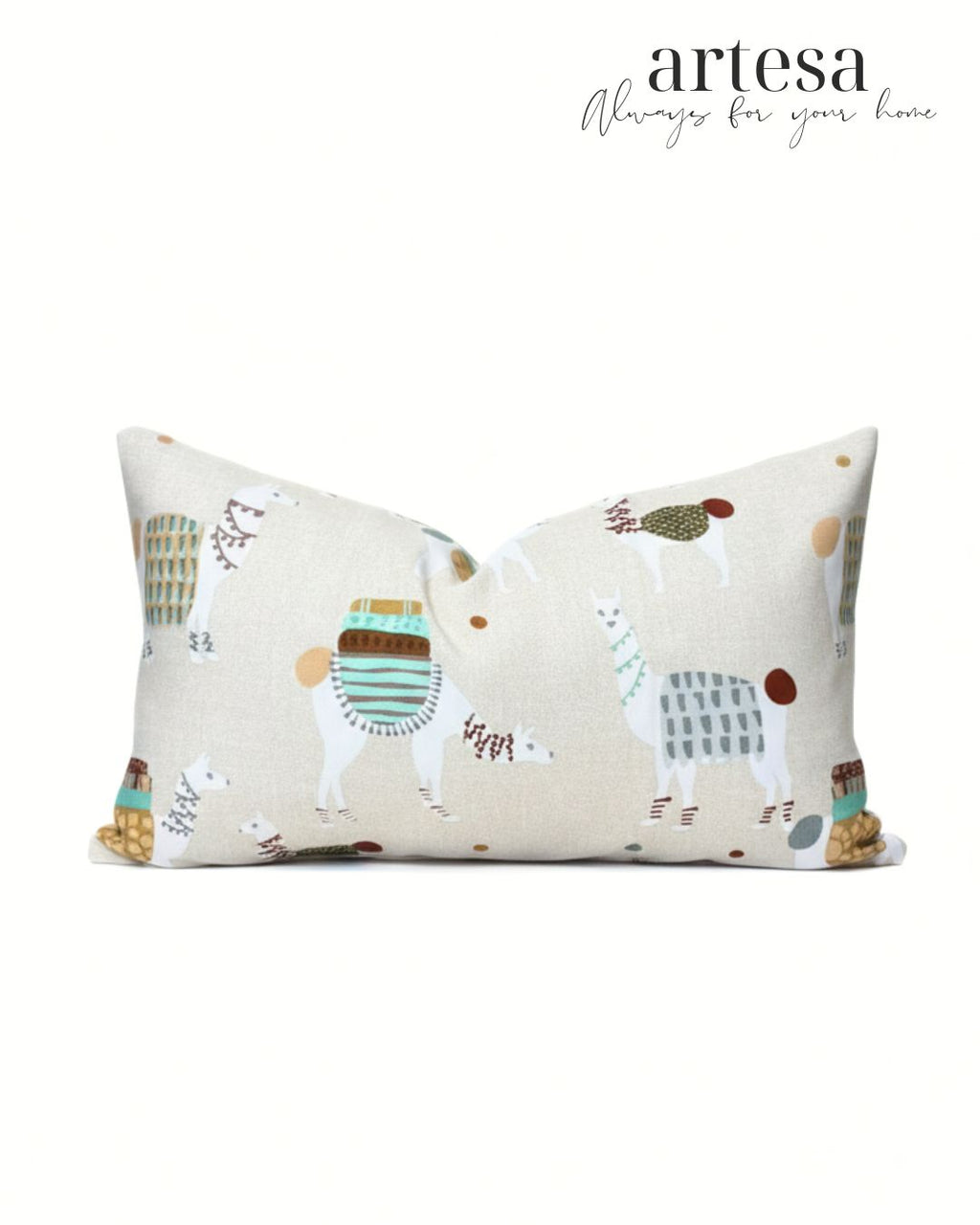 Artesa Premium Kindly Pillow Cover 12x20 | CANVAS IN LLAMA