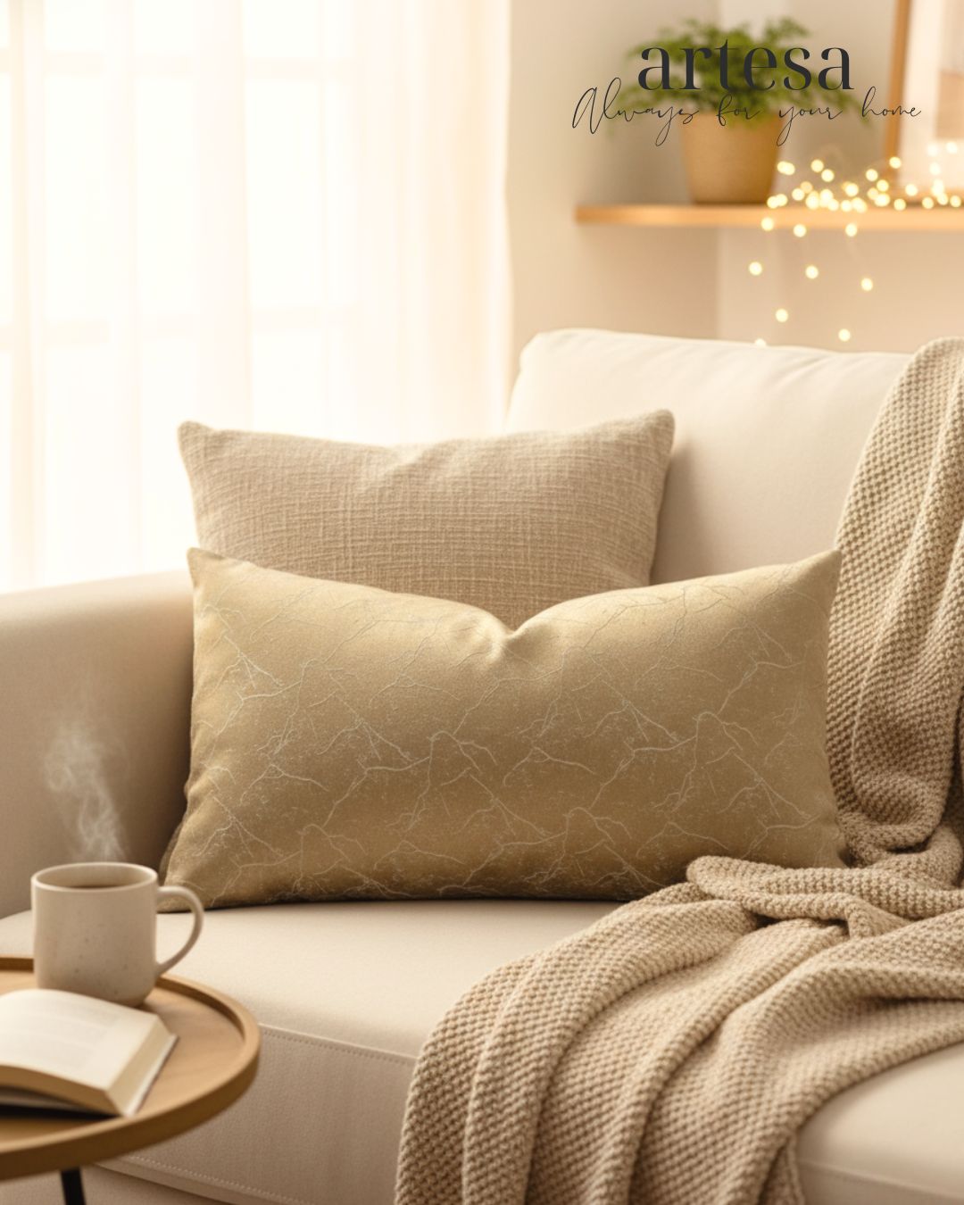 Artesa Premium Kindly Pillow Cover 12x20 | BROCADE IN SERENE