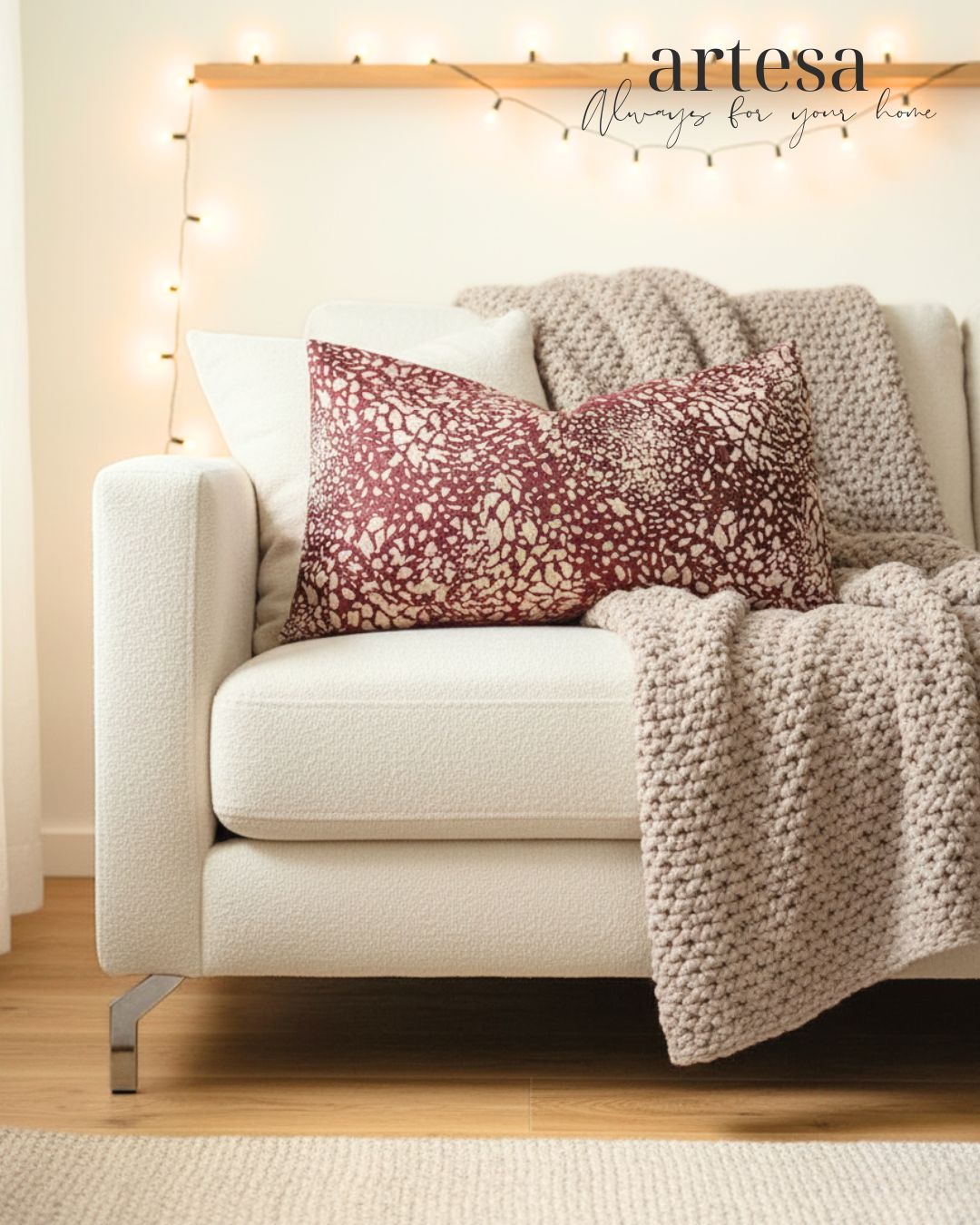 Artesa Premium Kindly Pillow Cover 12x20 | BROCADE CHEER