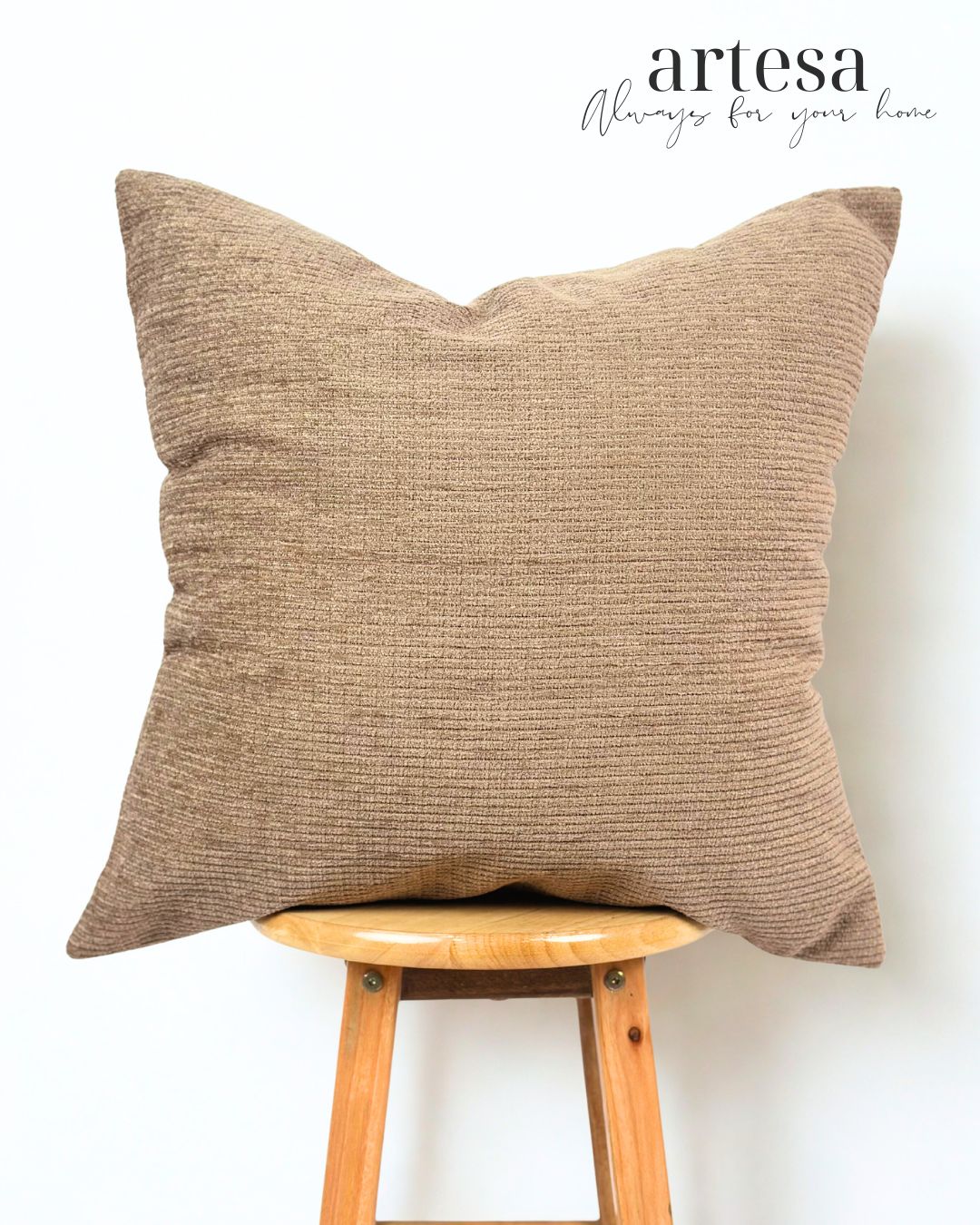 Artesa Premium Throw Pillow Covers | BROCADE BROWN BEAR