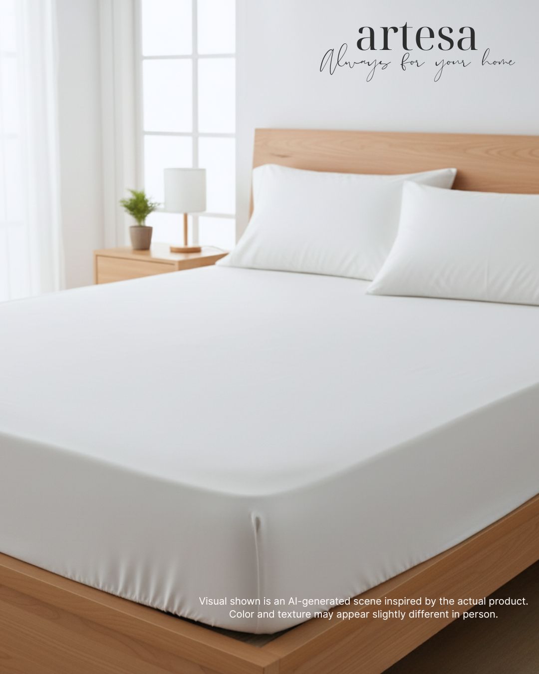 Artesa Luxe Fully Gartered Fitted Sheet, Bed Pillow Cases
