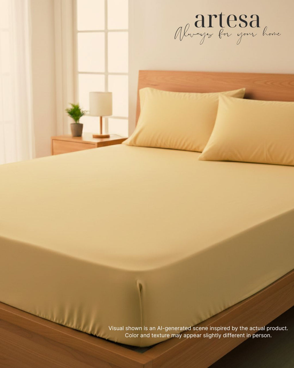Artesa Luxe Fully Gartered Fitted Sheet, Bed Pillow Cases