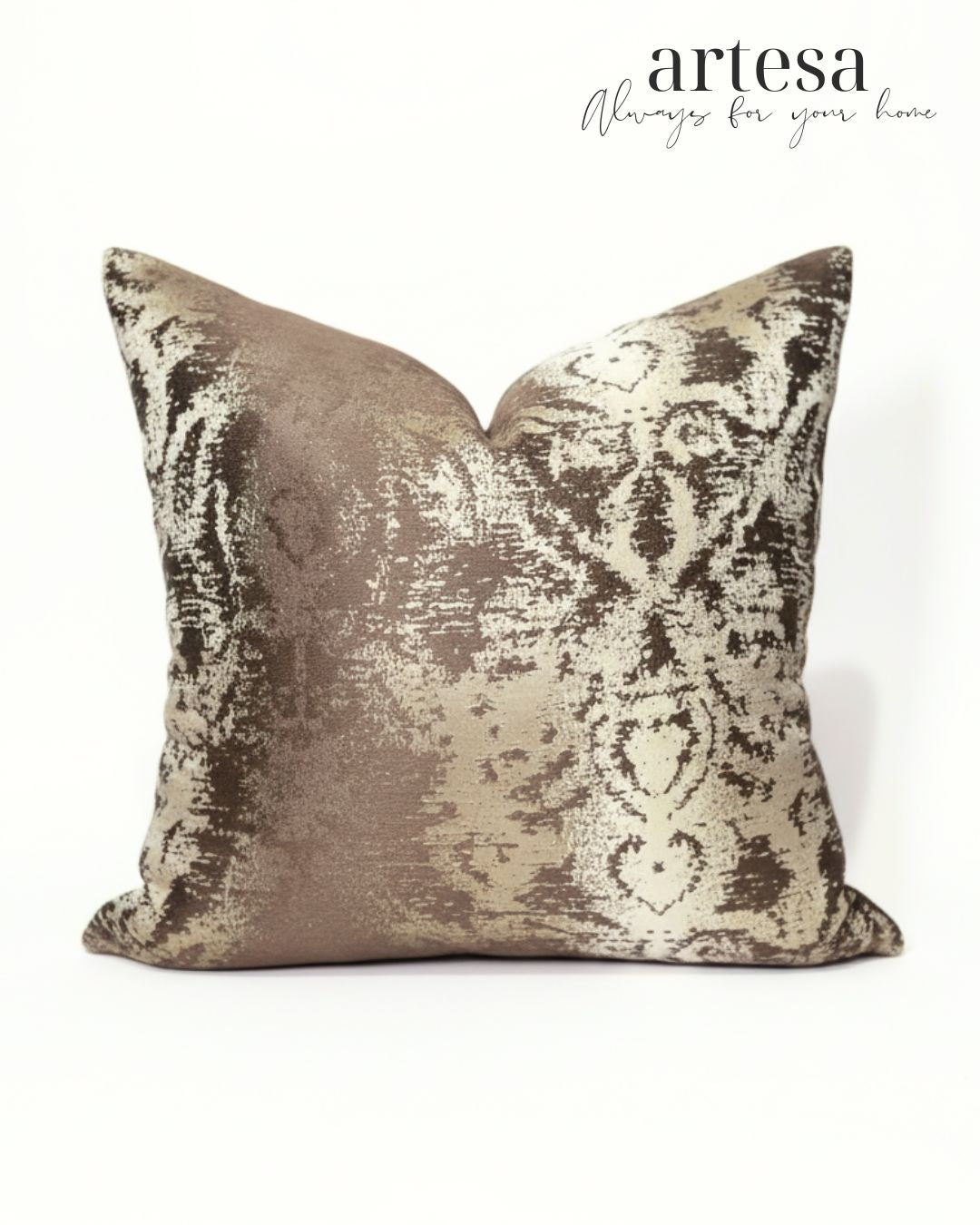 Artesa Premium Throw Pillow Covers | BROCADE IN MYRRH