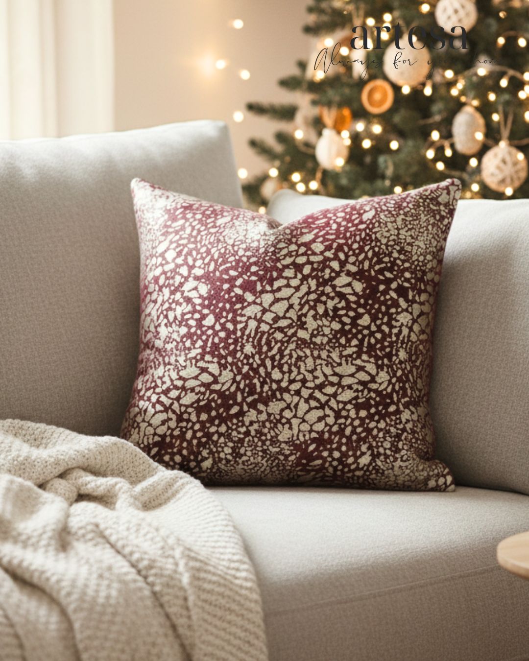 Artesa Premium Throw Pillow Covers | BROCADE IN CHEER