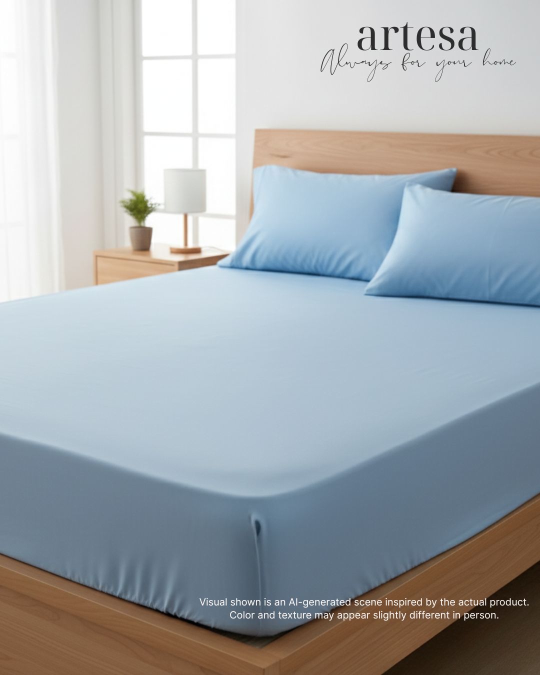 Artesa Luxe Fully Gartered Fitted Sheet, Bed Pillow Cases