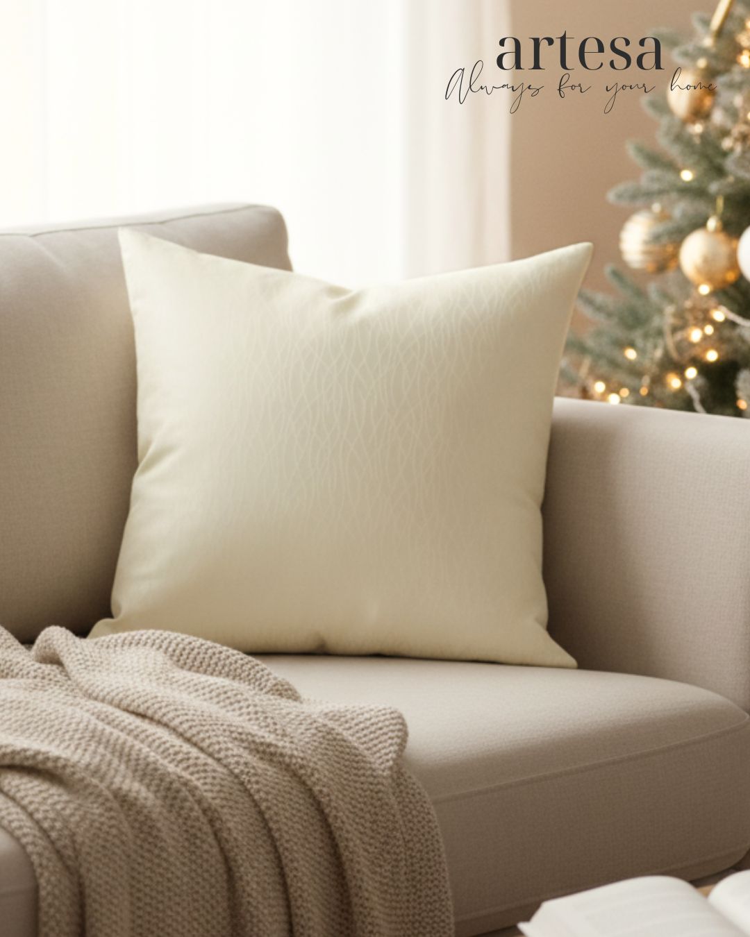 Artesa Premium Throw Pillow Covers | BROCADE PURITY
