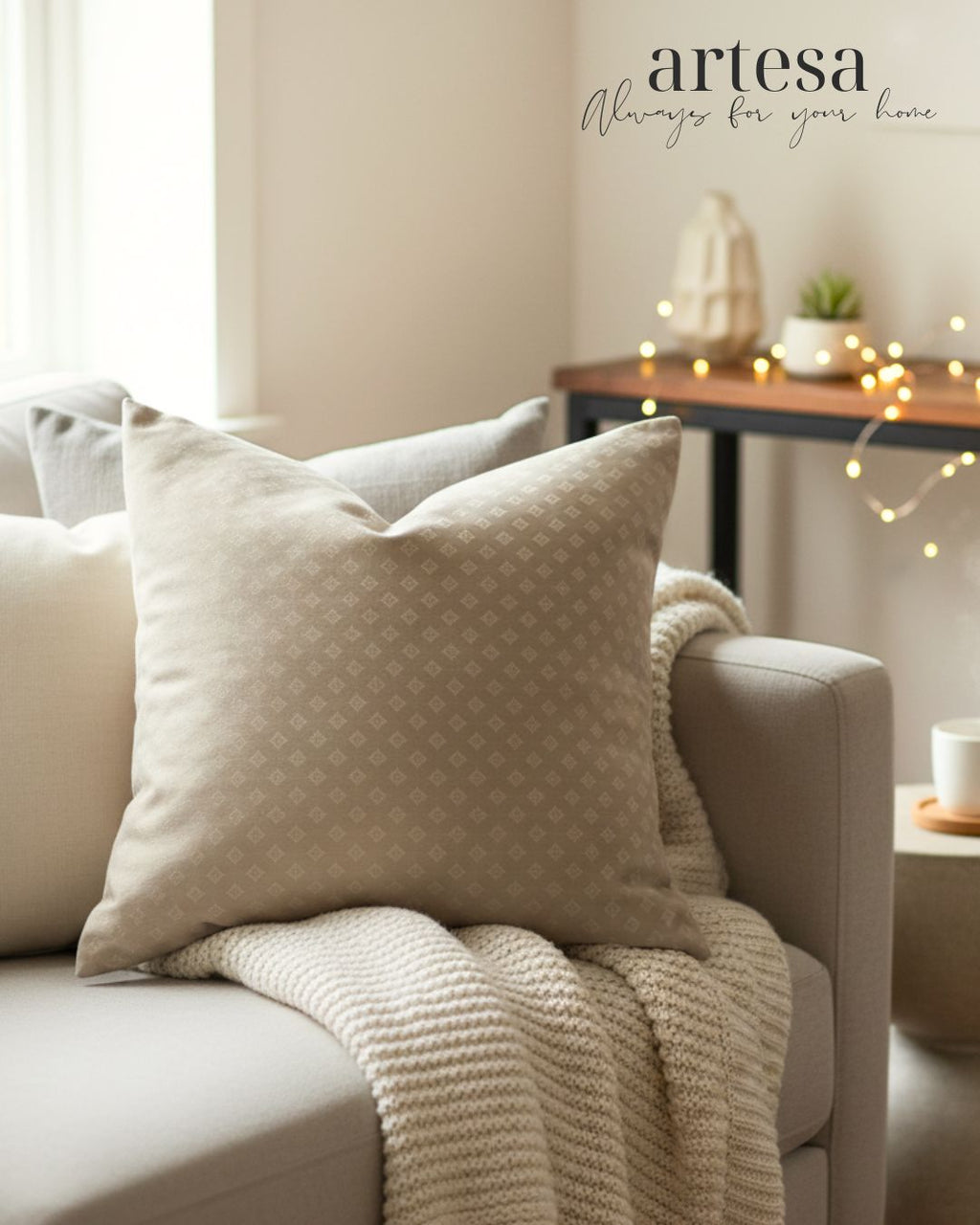 Artesa Premium Throw Pillow Covers | BROCADE EARTH