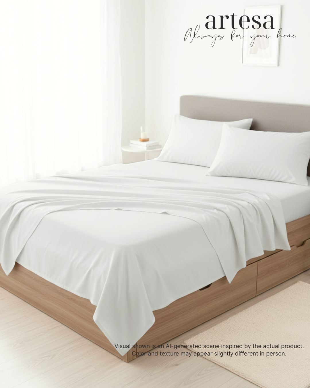 Artesa Luxe Flat Blanket Sheet Set of 4