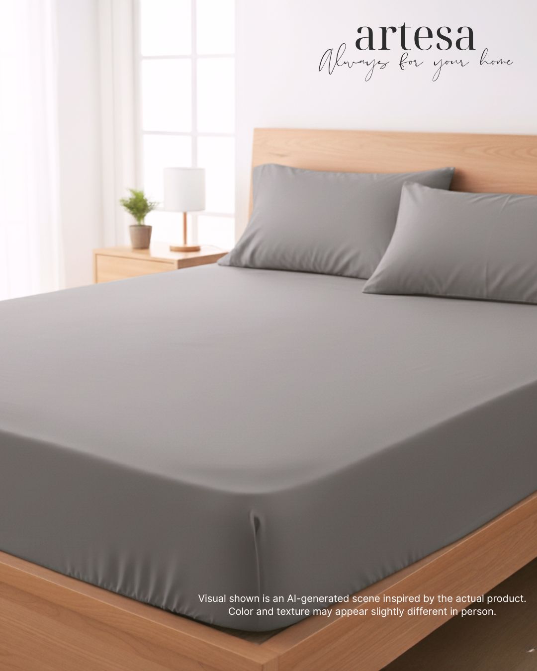 Artesa Luxe Fully Gartered Fitted Sheet, Bed Pillow Cases
