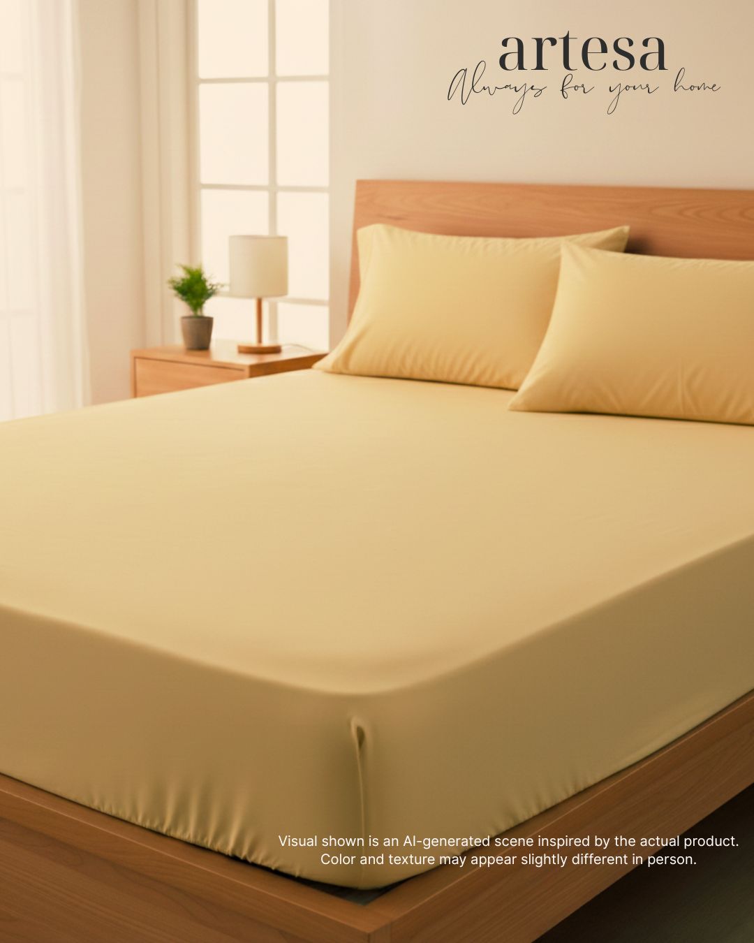 Artesa Luxe Fully Gartered Fitted Sheet, Bed Pillow Cases