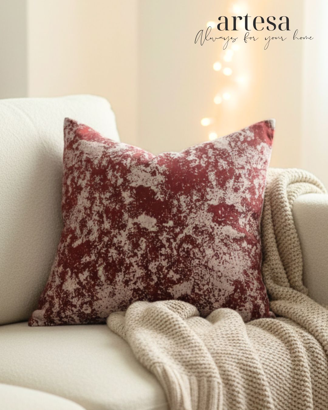 Artesa Premium Throw Pillow Covers | BROCADE IN MERRY