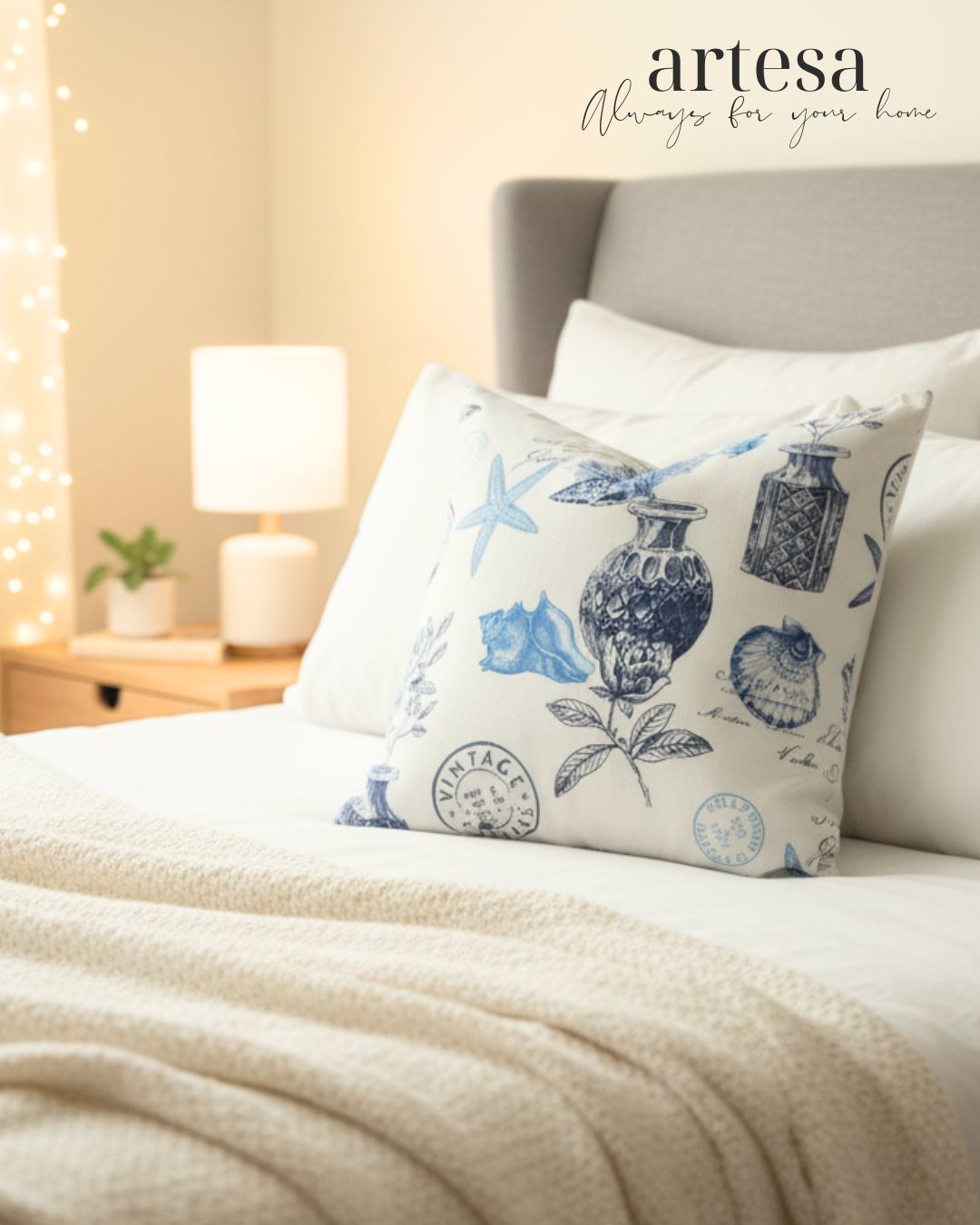 Artesa Premium Throw Pillow Covers | BROCADE IN WIND