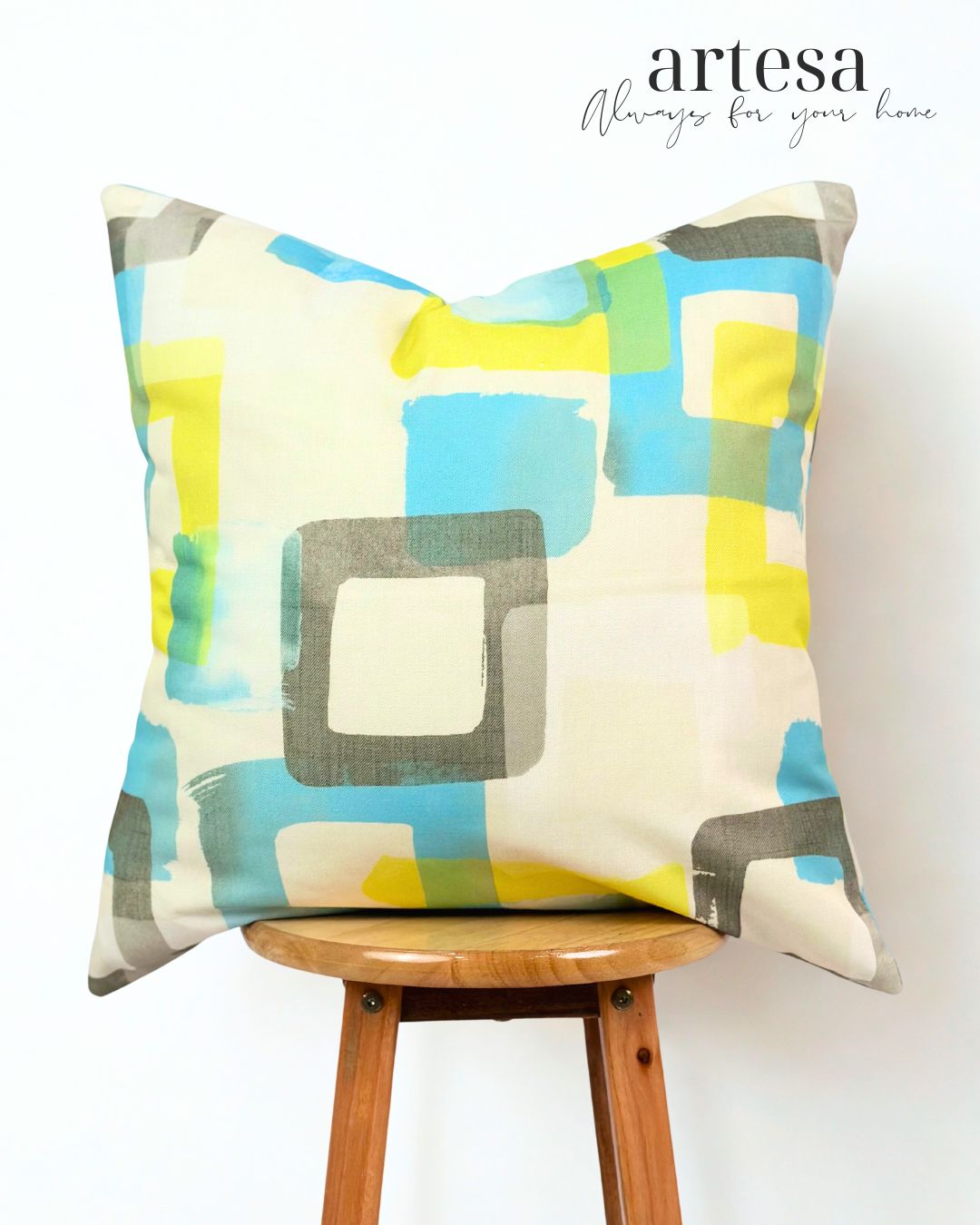 Artesa Premium Throw Pillow Covers | BROCADE DICE IN WATER
