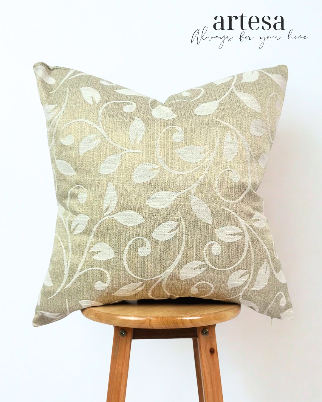 Artesa Premium Throw Pillow Covers | BROCADE DOVE