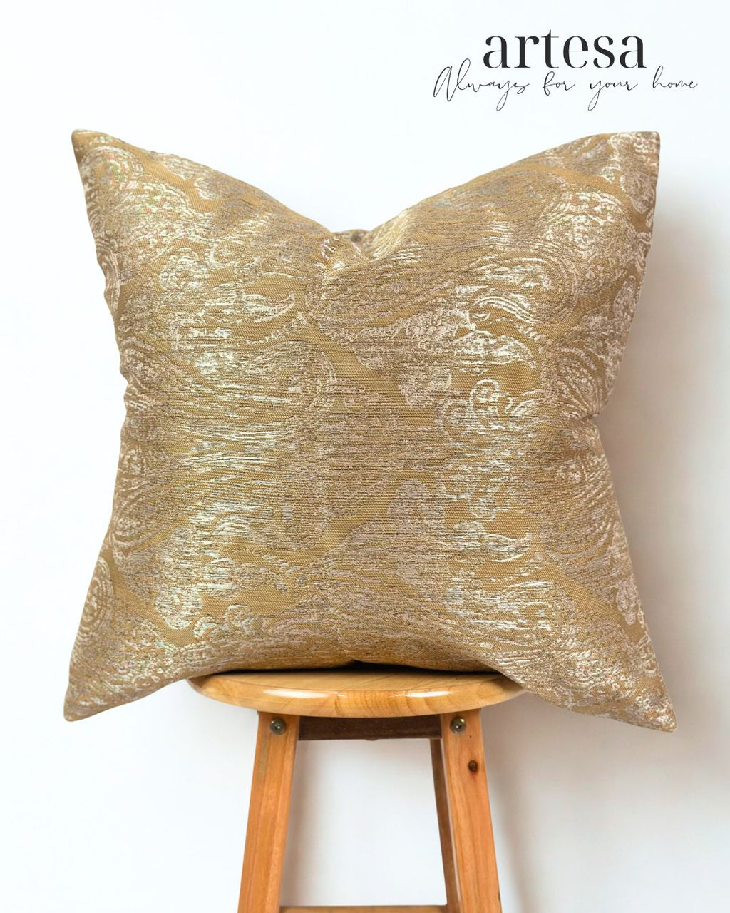 Artesa Premium Throw Pillow Covers | BROCADE EDEN