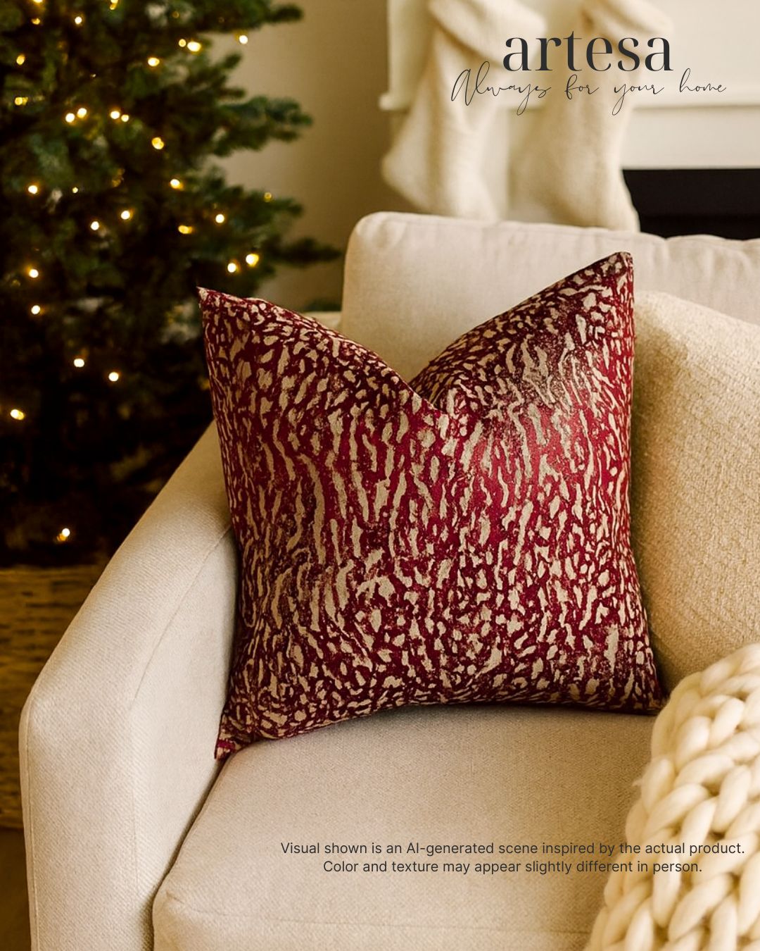 Artesa Premium Throw Pillow Covers | BROCADE FAITH