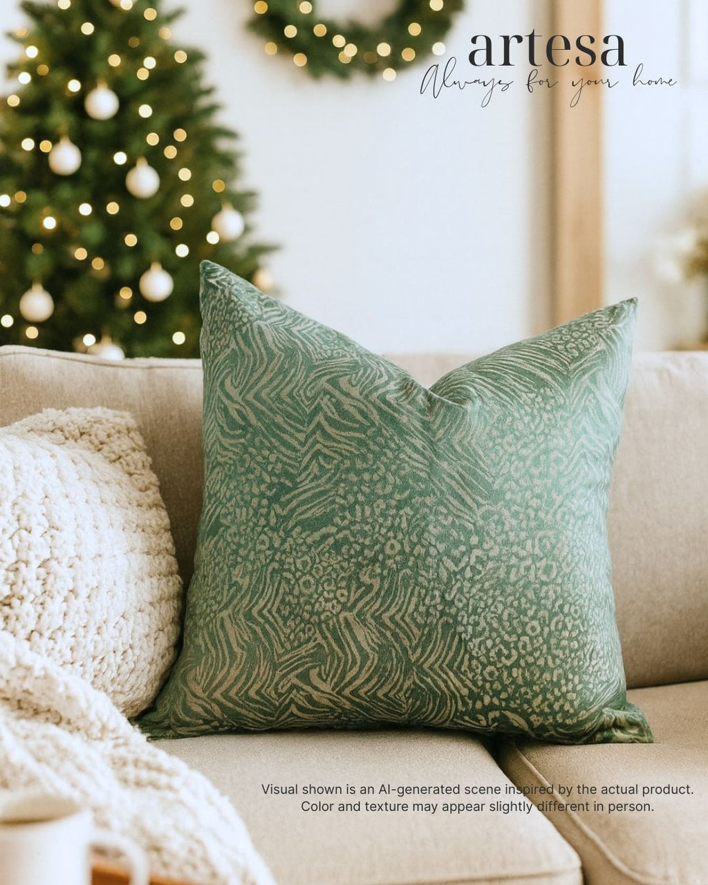 Artesa Premium Throw Pillow Covers | BROCADE GRACE