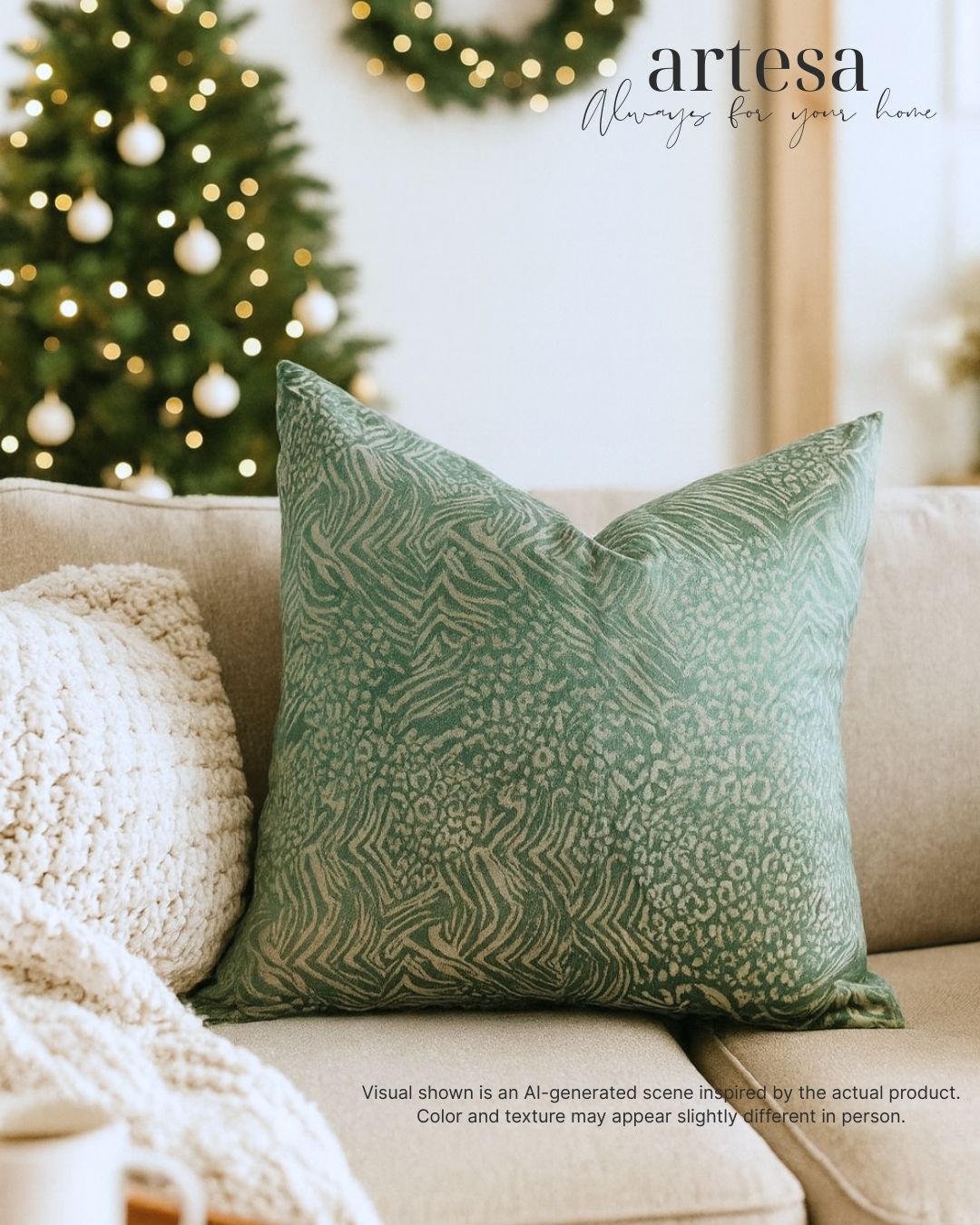 Artesa Premium Throw Pillow Covers | BROCADE GRACE