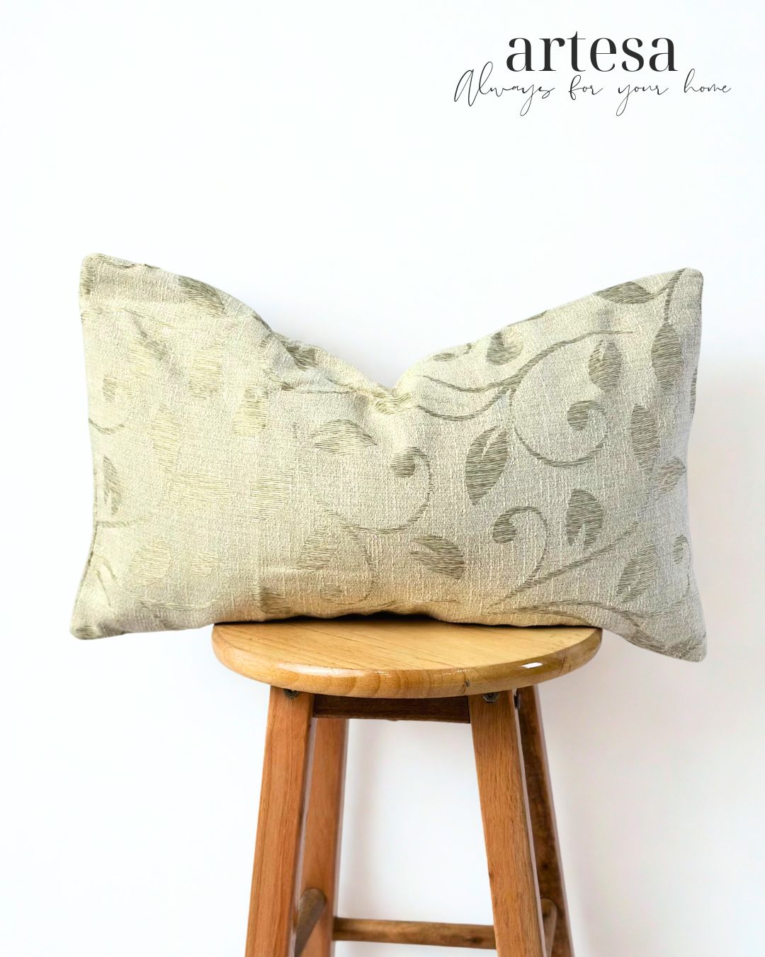 Artesa Premium Kindly Pillow Cover 12x20 | BROCADE OLIVE
