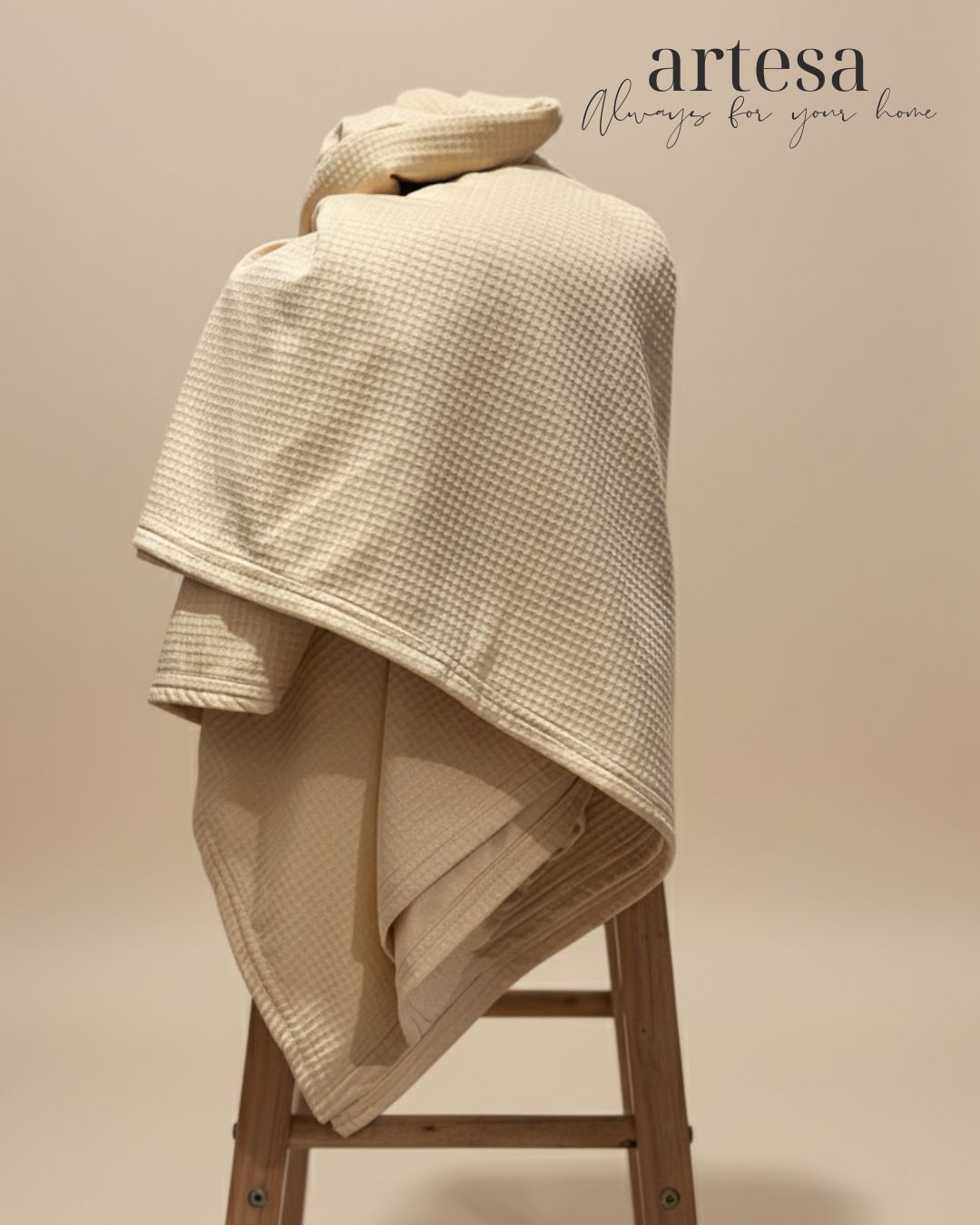 Artesa Premium Waffle Weave Throw Blanket in Mellow (Old Release)