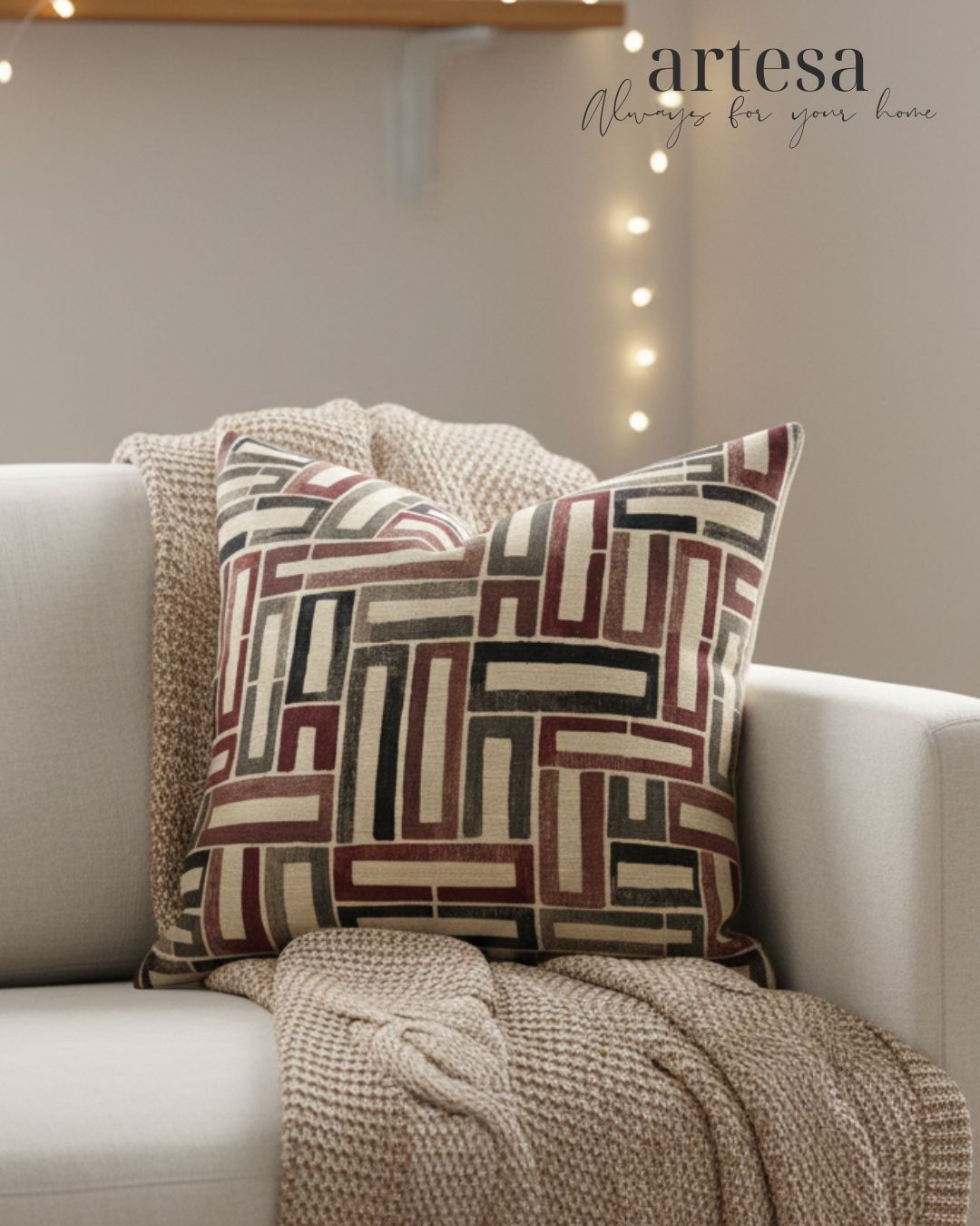 Artesa Premium Throw Pillow Covers | BROCADE IN MIKTA