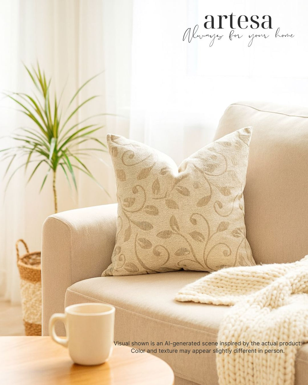 Artesa Premium Throw Pillow Covers | BROCADE OLIVE