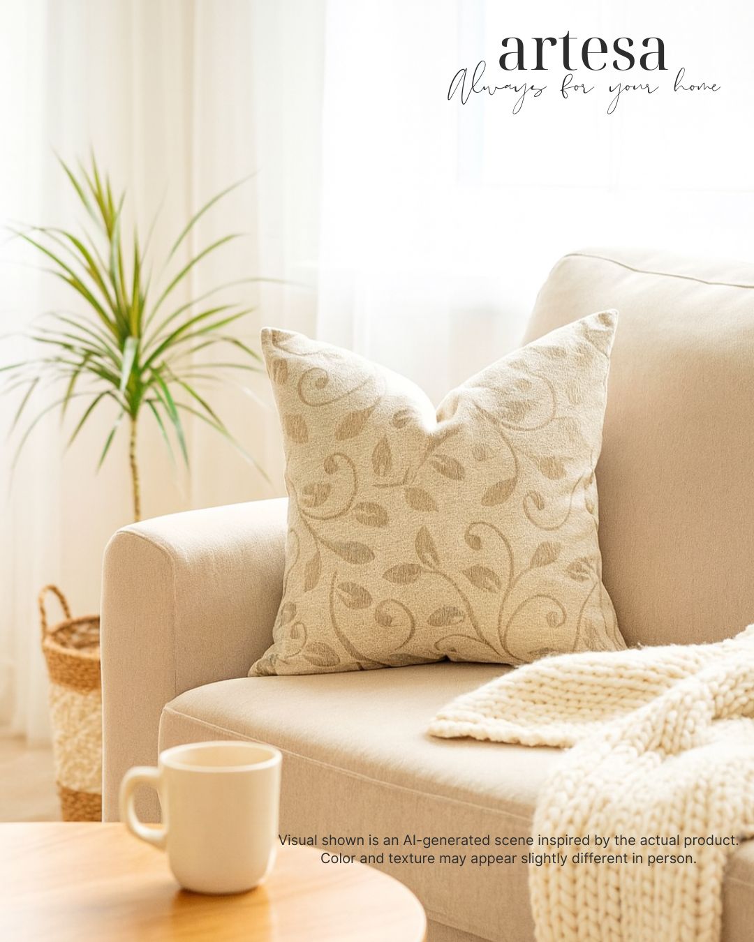 Artesa Premium Throw Pillow Covers | BROCADE OLIVE