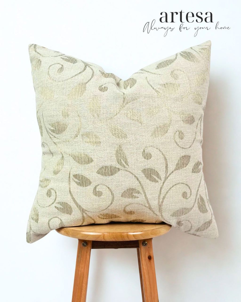 Artesa Premium Throw Pillow Covers | BROCADE OLIVE