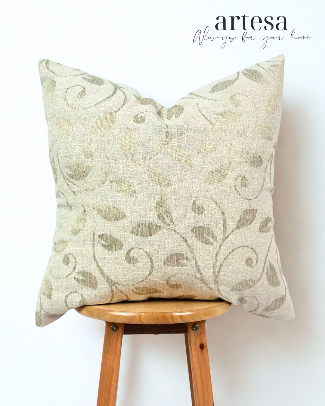 Artesa Premium Throw Pillow Covers | BROCADE OLIVE