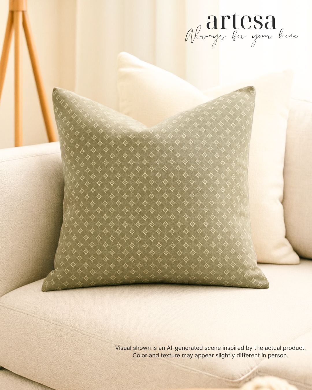 Artesa Premium Throw Pillow Covers | BROCADE OAK