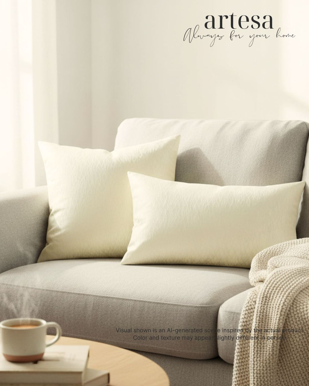Artesa Premium Kindly Pillow Cover 12x20 | BROCADE PURITY