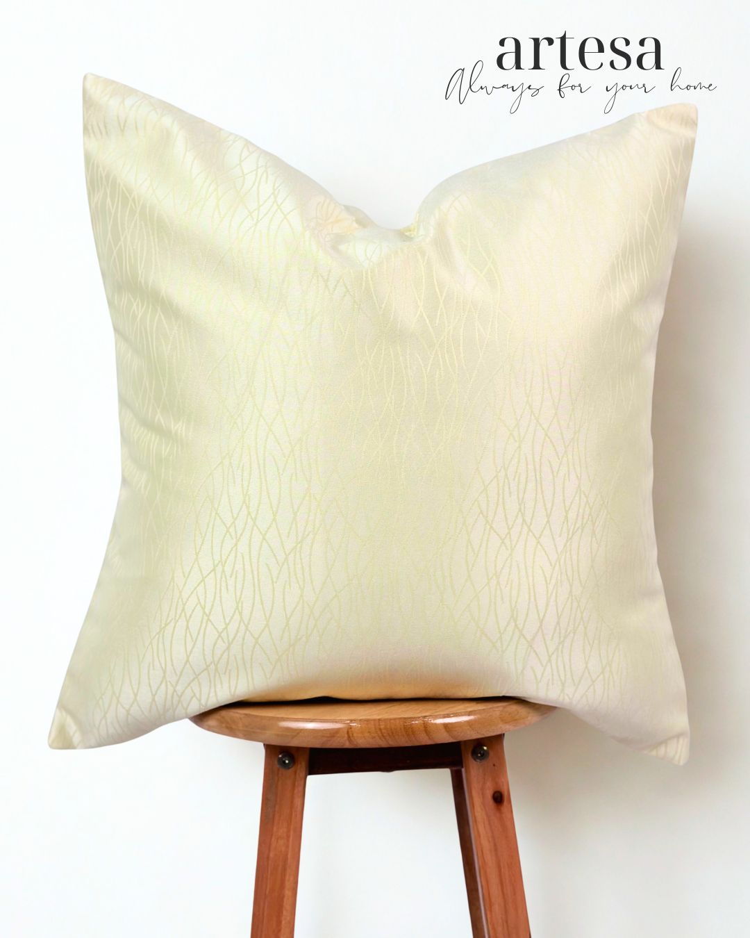 Artesa Premium Throw Pillow Covers | BROCADE PURITY
